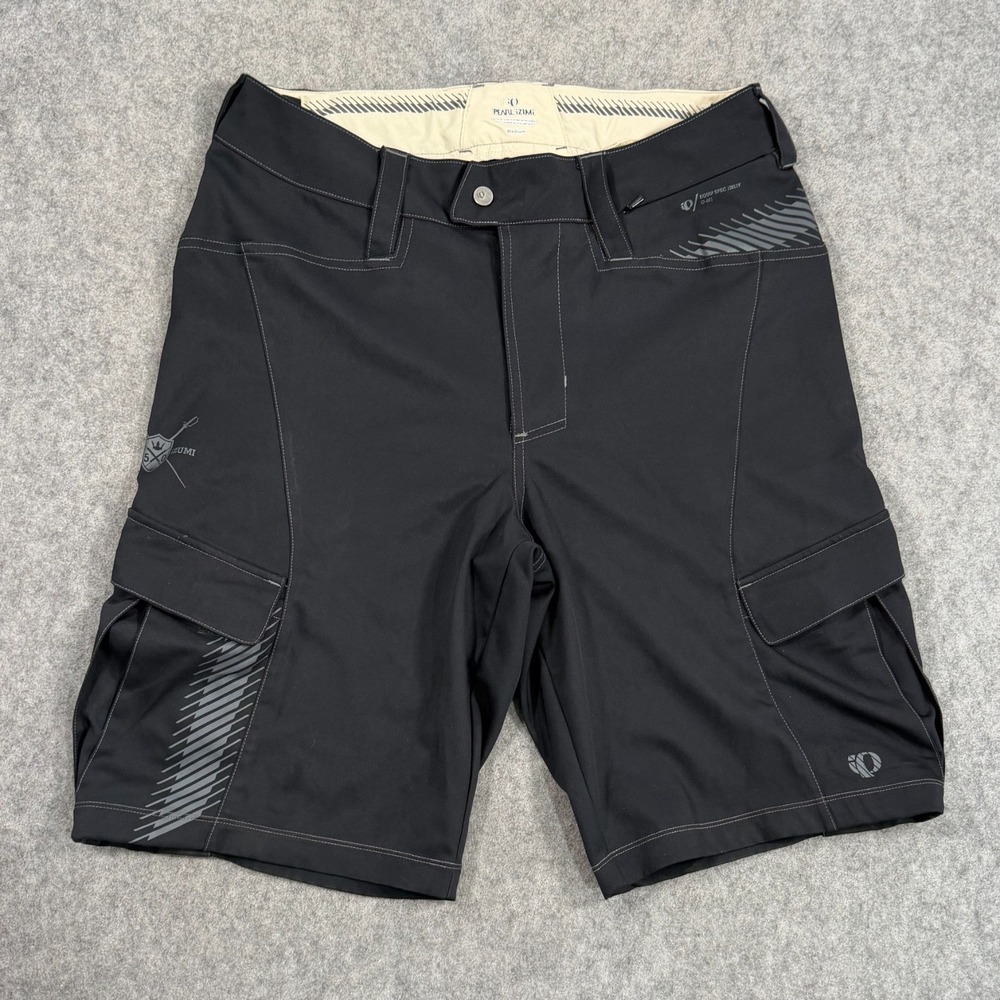 Pearl Izumi Black Rev MTB Mountain Bike Cycling Cargo Shorts Men's Size Medium